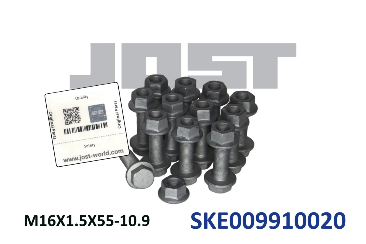 Комплект болтов плиты ССУ	22/40 мм, М16x1,5x55-10.9 HEX, 12 шт, ССУ к плите