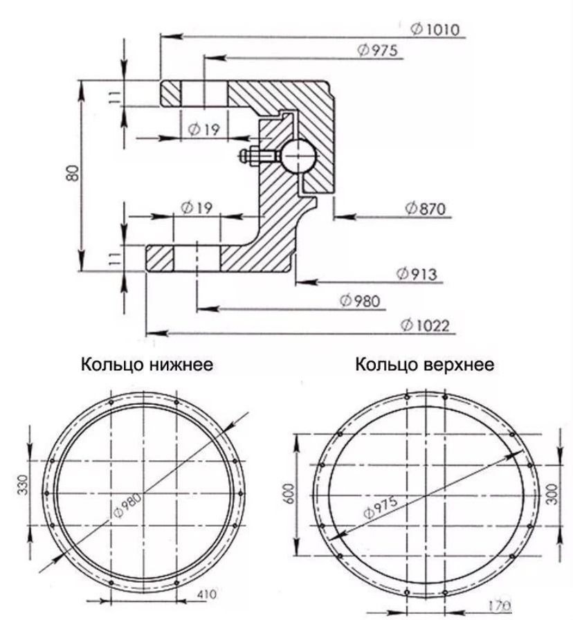Круг поворотный  КАМАЗ/НЕФАЗ СЗАП, отверстия 10х10