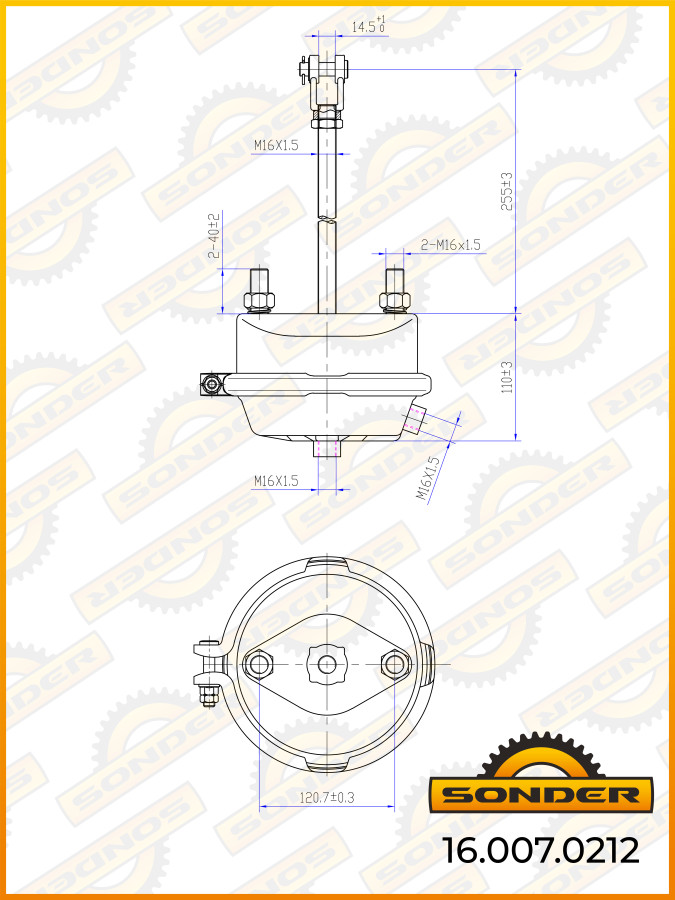 Камера тормозная тип 24 (АНАЛОГ WABCO) Артикул: