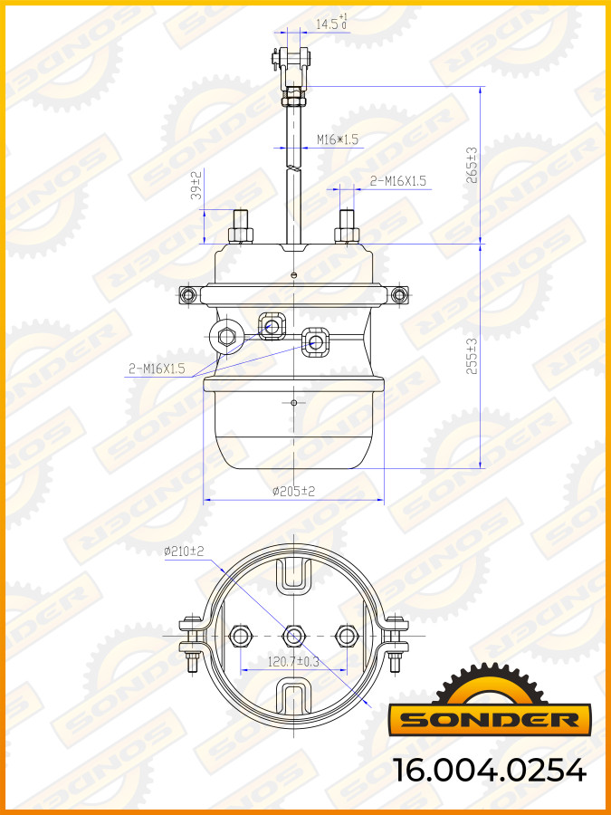Энергоаккумулятор 30/30 BPW,DAF,Krone,Schmitz BX7611